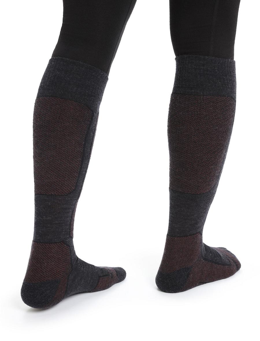 Skarpety Icebreaker Merino Ski+ Medium Over the Calf Damskie Czarne | PL 1527VRWD